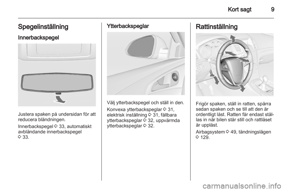OPEL INSIGNIA 2011.5  Instruktionsbok 