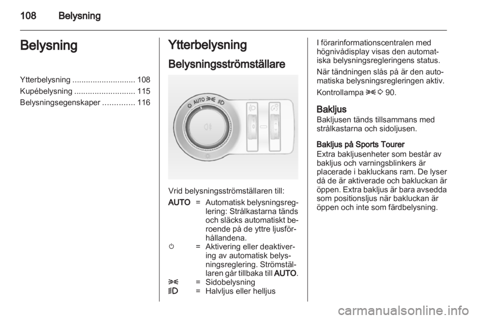 OPEL INSIGNIA 2012  Instruktionsbok 