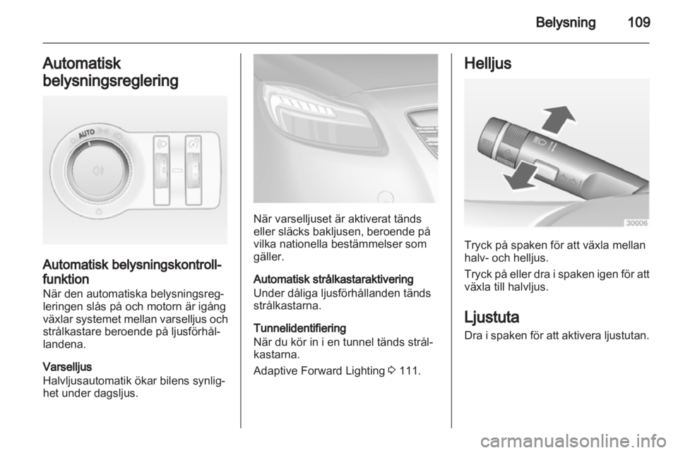 OPEL INSIGNIA 2012  Instruktionsbok 