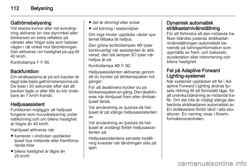 OPEL INSIGNIA 2012  Instruktionsbok 