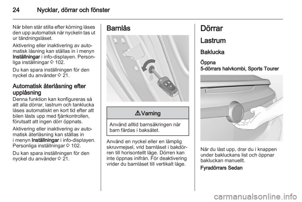 OPEL INSIGNIA 2012  Instruktionsbok 