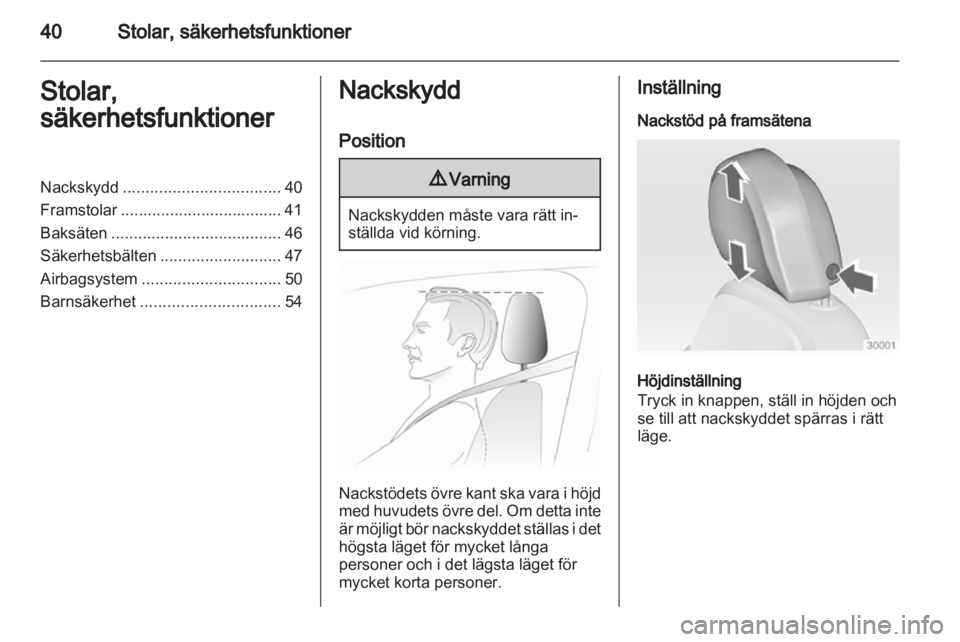 OPEL INSIGNIA 2012  Instruktionsbok 