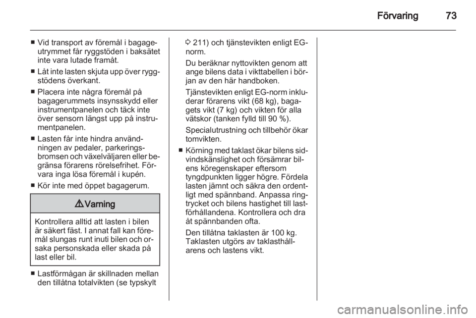 OPEL INSIGNIA 2012  Instruktionsbok 