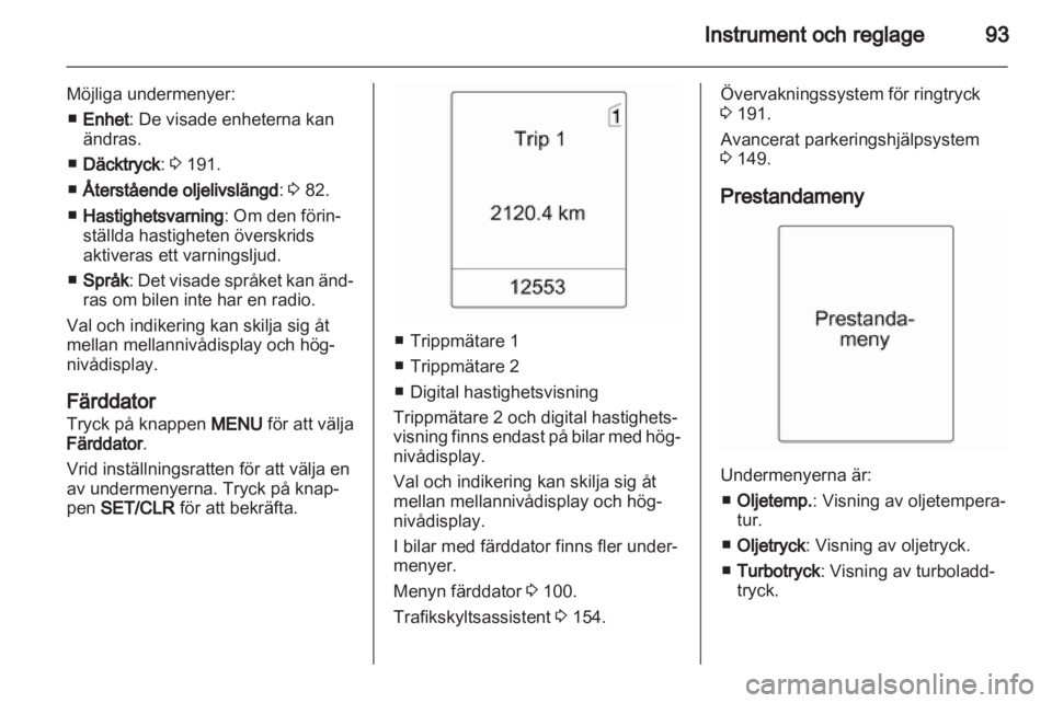 OPEL INSIGNIA 2012  Instruktionsbok 
