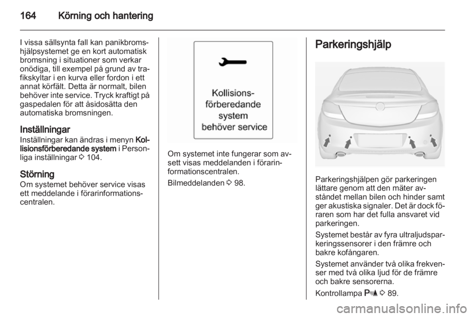 OPEL INSIGNIA 2012.5  Instruktionsbok 
