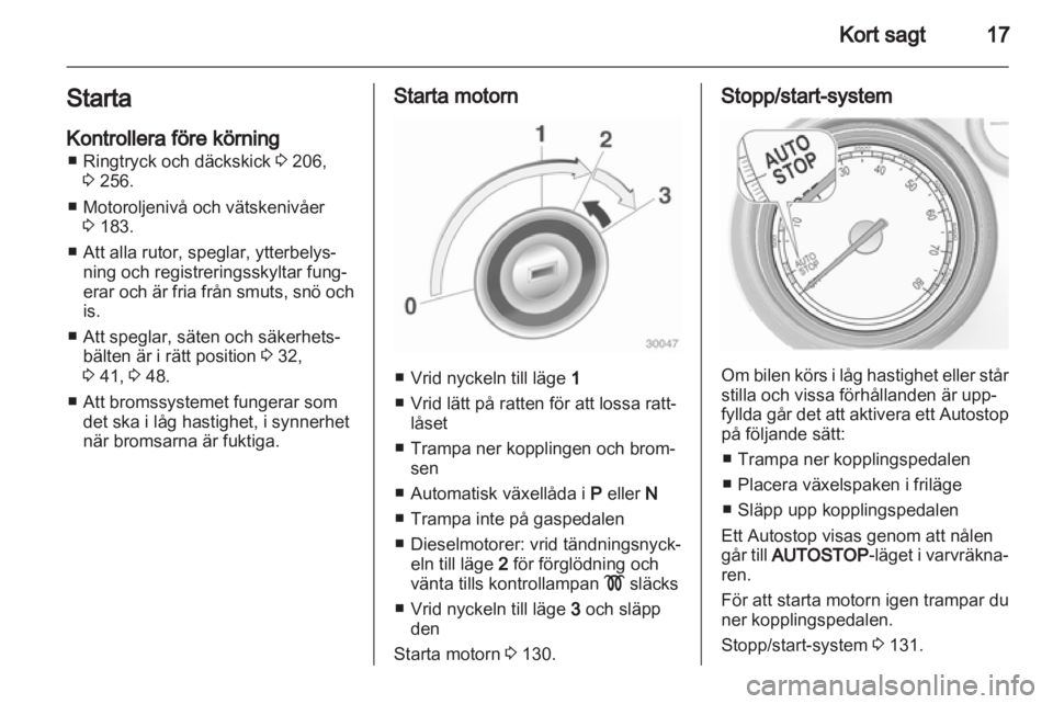 OPEL INSIGNIA 2012.5  Instruktionsbok 