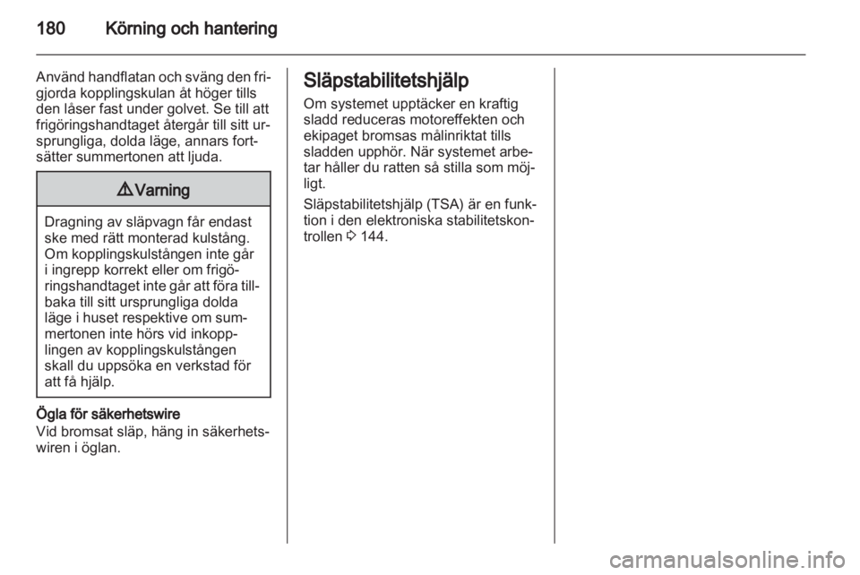 OPEL INSIGNIA 2012.5  Instruktionsbok 