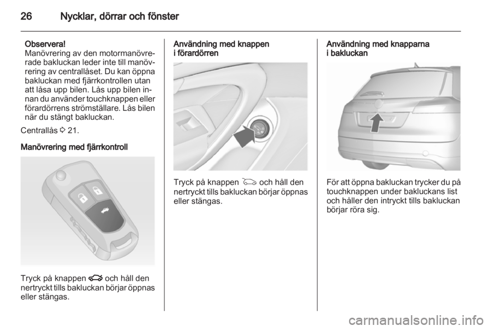 OPEL INSIGNIA 2012.5  Instruktionsbok 