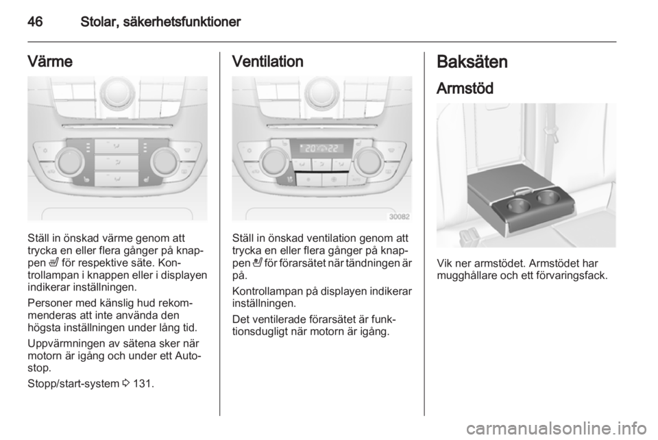 OPEL INSIGNIA 2012.5  Instruktionsbok 