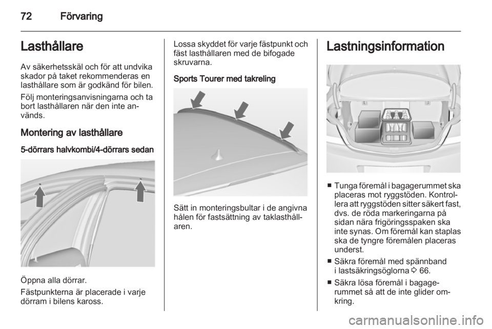 OPEL INSIGNIA 2012.5  Instruktionsbok 