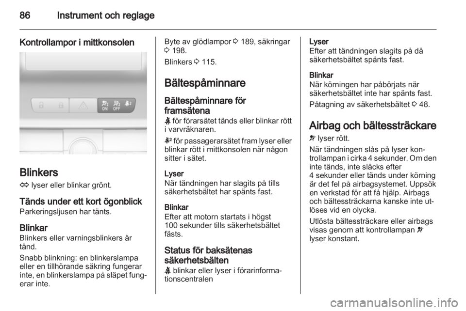 OPEL INSIGNIA 2012.5  Instruktionsbok 