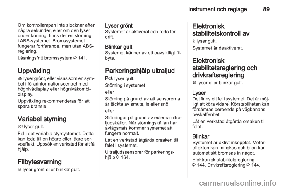 OPEL INSIGNIA 2012.5  Instruktionsbok 