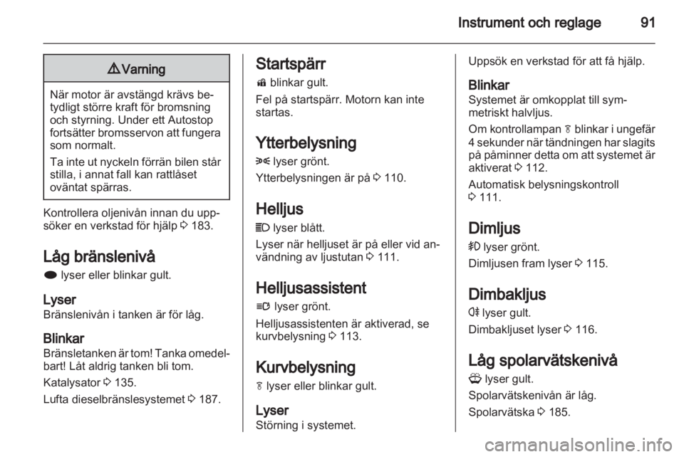 OPEL INSIGNIA 2012.5  Instruktionsbok 