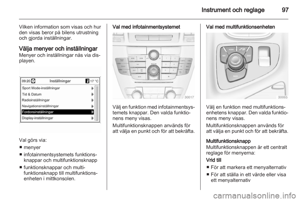 OPEL INSIGNIA 2012.5  Instruktionsbok 