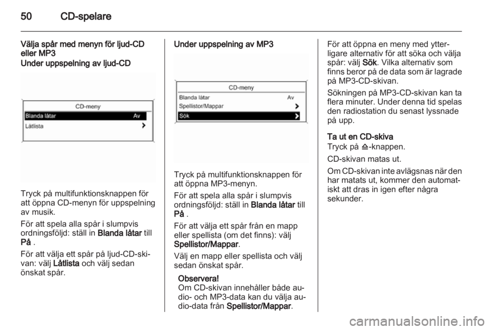 OPEL INSIGNIA 2013  Handbok för infotainmentsystem 