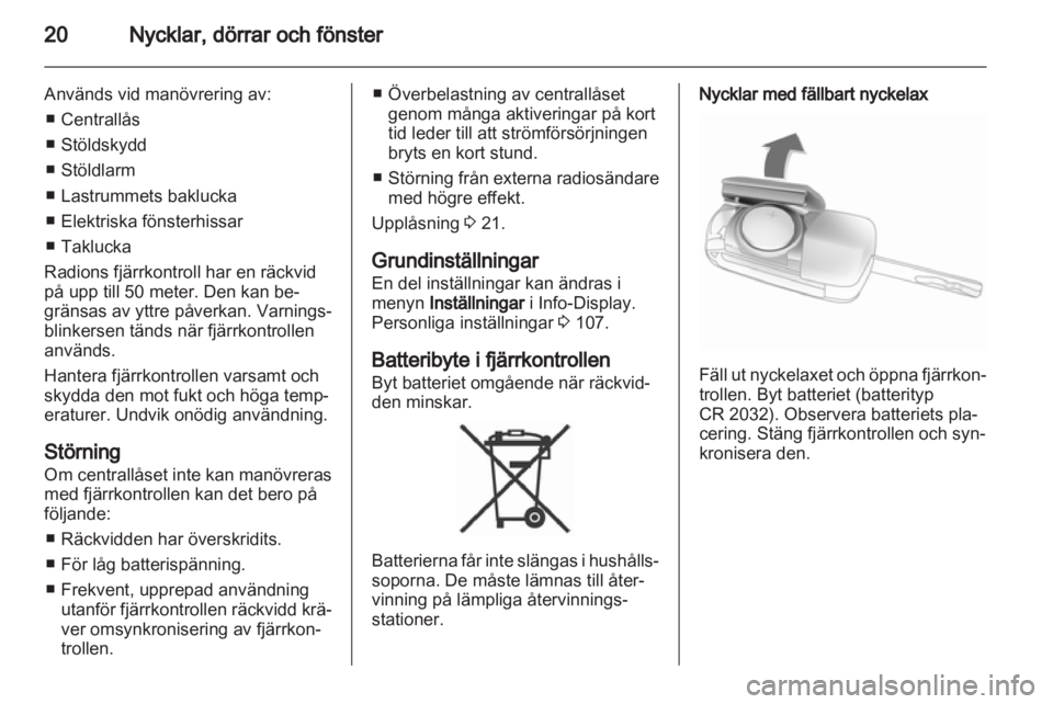 OPEL INSIGNIA 2013  Instruktionsbok 