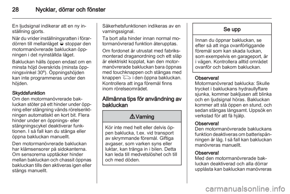 OPEL INSIGNIA 2013  Instruktionsbok 