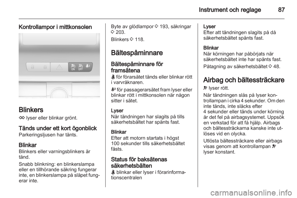 OPEL INSIGNIA 2013  Instruktionsbok 