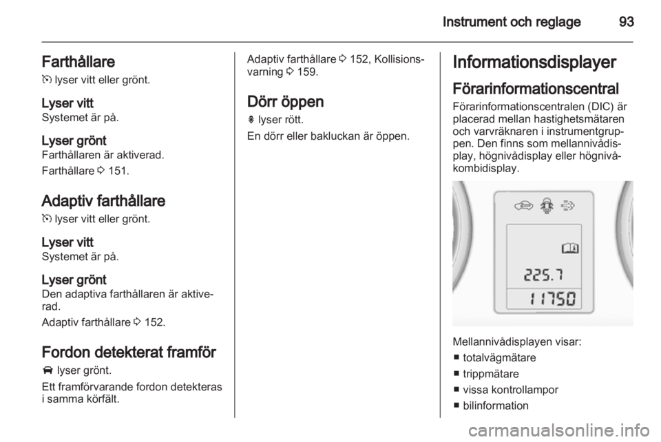 OPEL INSIGNIA 2013  Instruktionsbok 