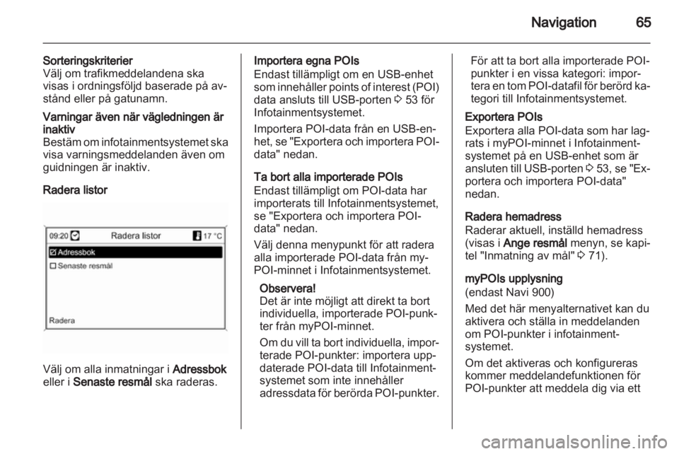 OPEL INSIGNIA 2013.5  Handbok för infotainmentsystem 