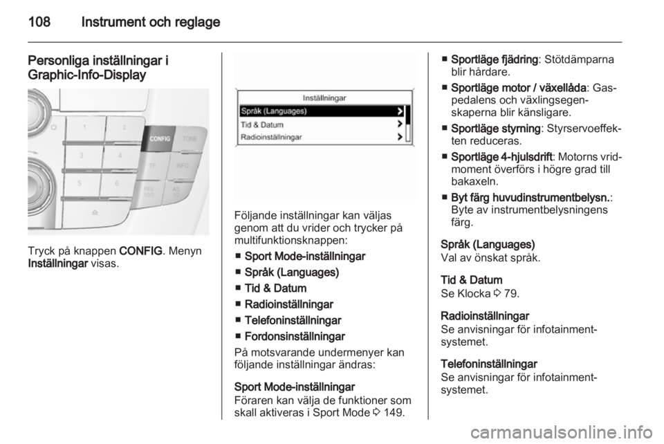 OPEL INSIGNIA 2013.5  Instruktionsbok 