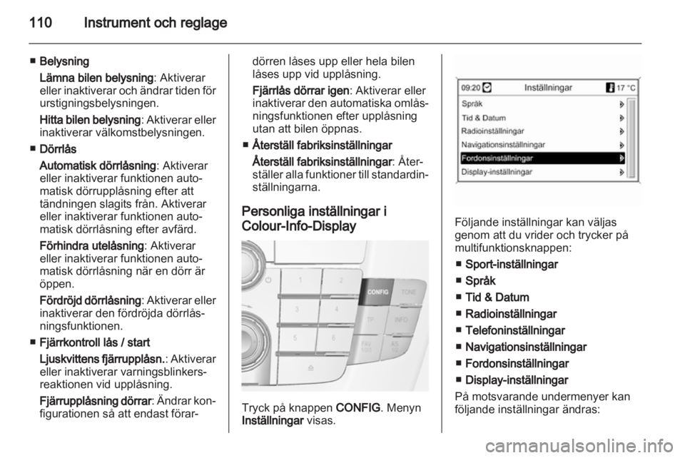 OPEL INSIGNIA 2013.5  Instruktionsbok 