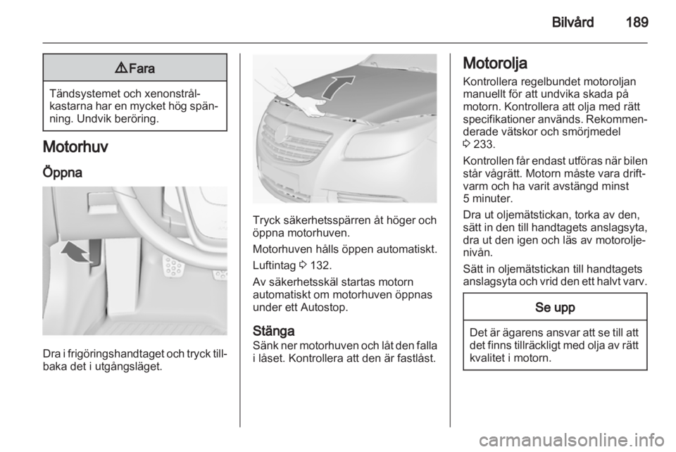 OPEL INSIGNIA 2013.5  Instruktionsbok 