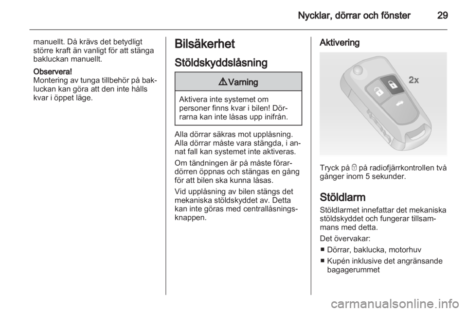 OPEL INSIGNIA 2013.5  Instruktionsbok 
