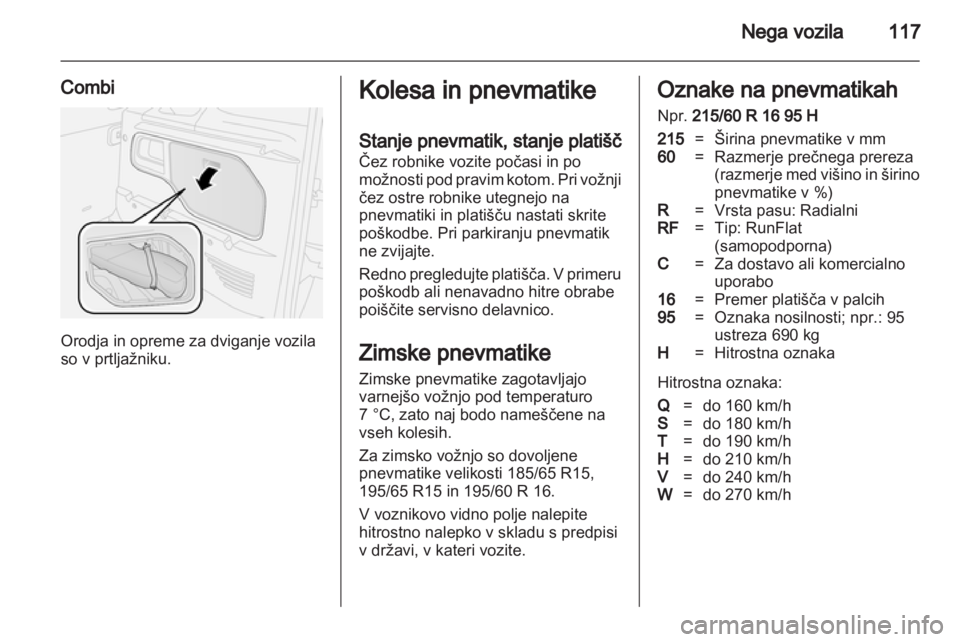 OPEL COMBO D 2012  Uporabniški priročnik 