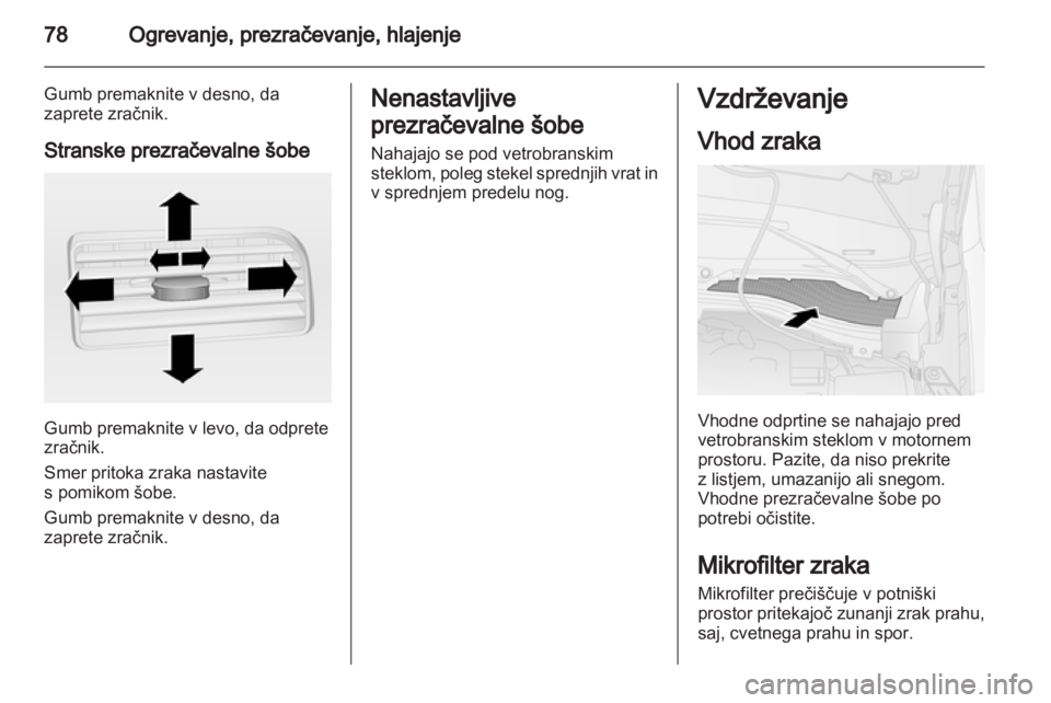 OPEL COMBO D 2012  Uporabniški priročnik 