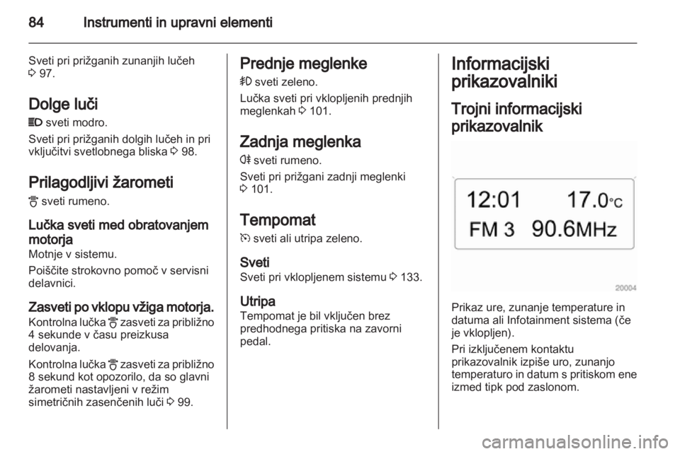 OPEL CORSA 2011  Uporabniški priročnik 