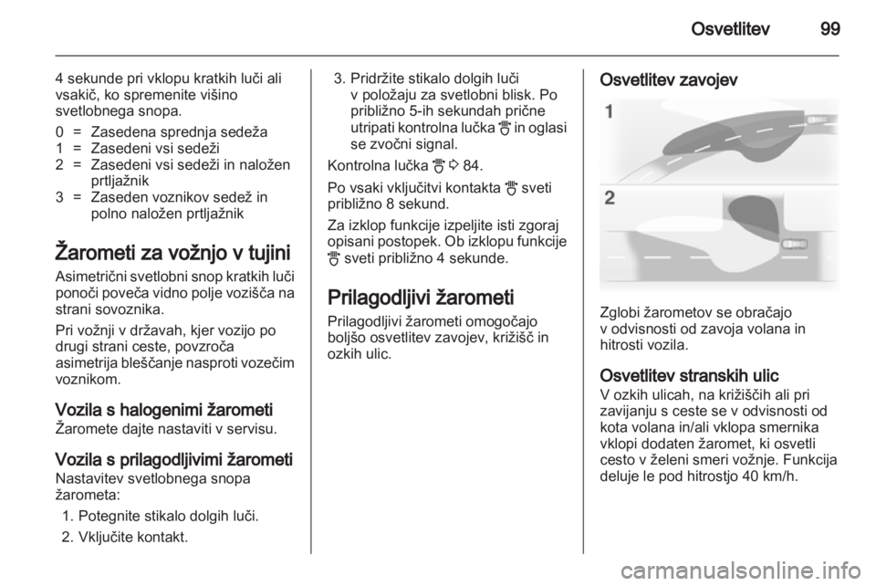 OPEL CORSA 2011  Uporabniški priročnik 