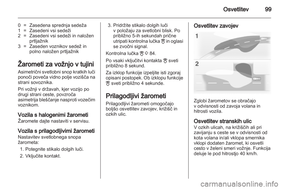 OPEL CORSA 2012  Uporabniški priročnik 
