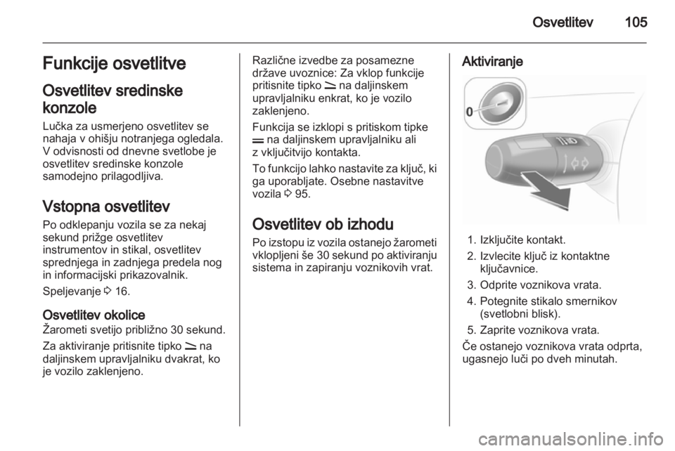 OPEL CORSA 2012.5  Uporabniški priročnik 