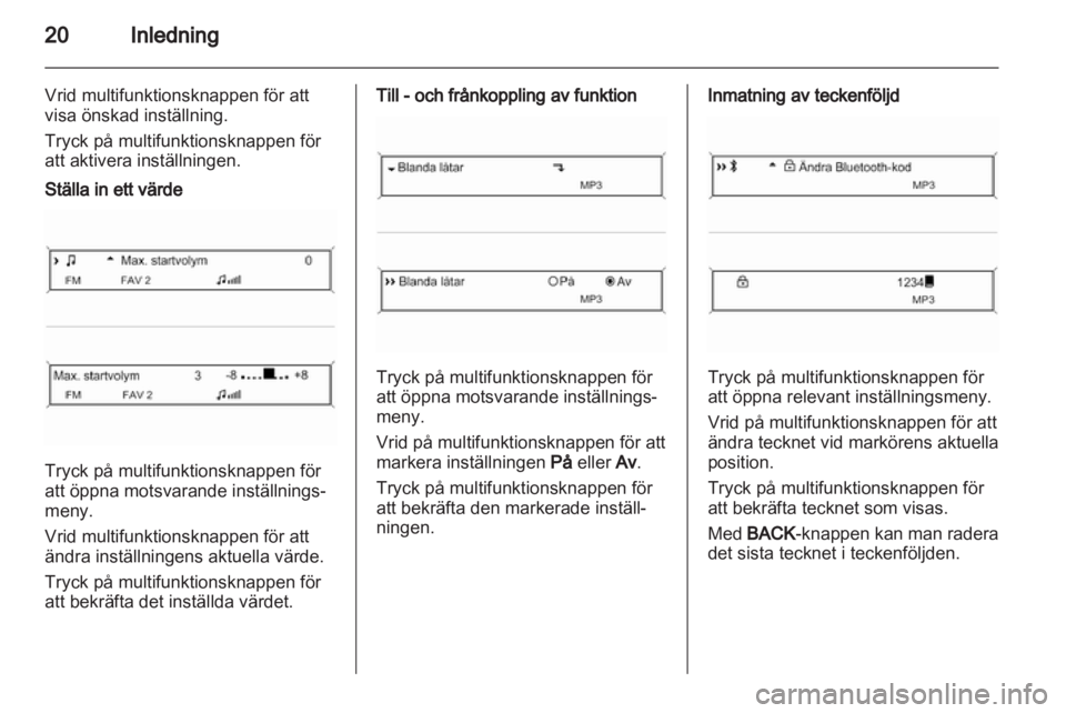 OPEL MERIVA 2011  Handbok för infotainmentsystem 
