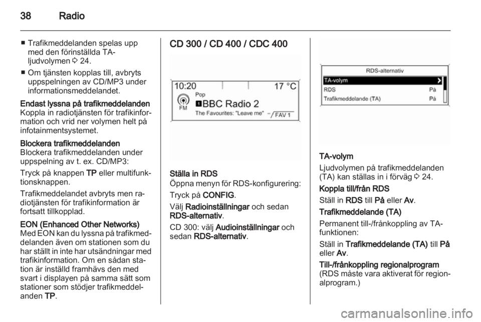 OPEL MERIVA 2011  Handbok för infotainmentsystem 