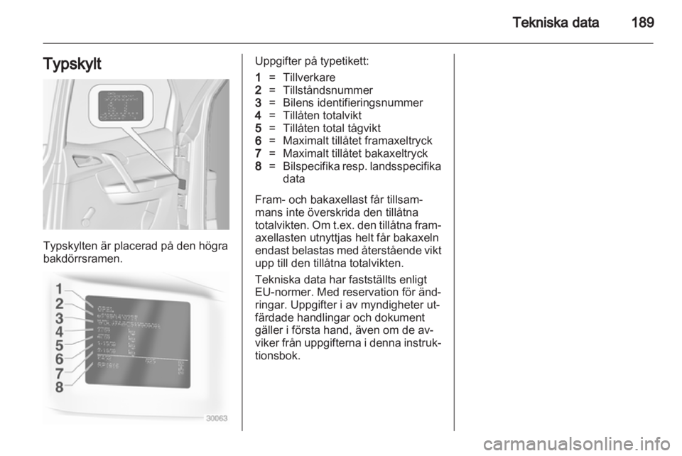 OPEL MERIVA 2011  Instruktionsbok 