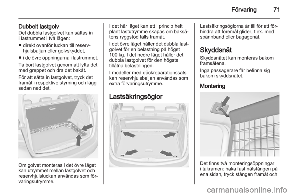 OPEL MERIVA 2011  Instruktionsbok 