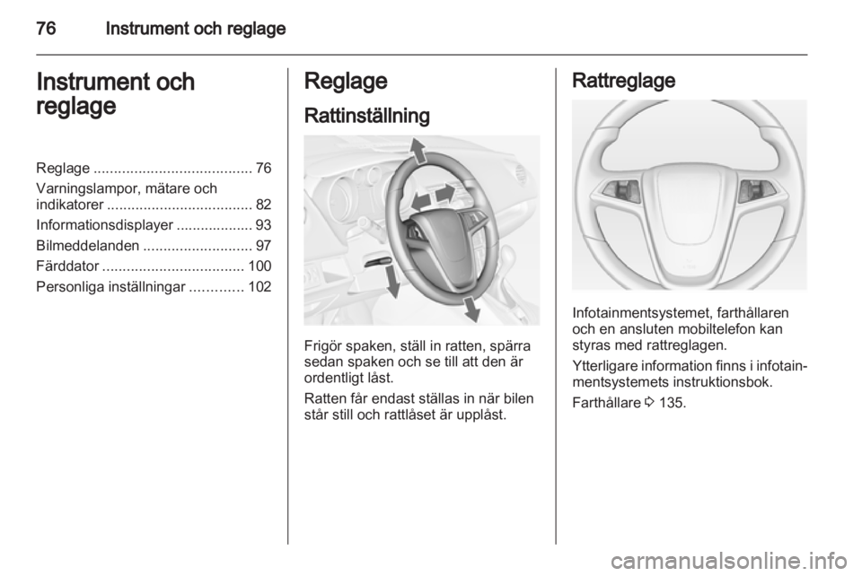 OPEL MERIVA 2011  Instruktionsbok 