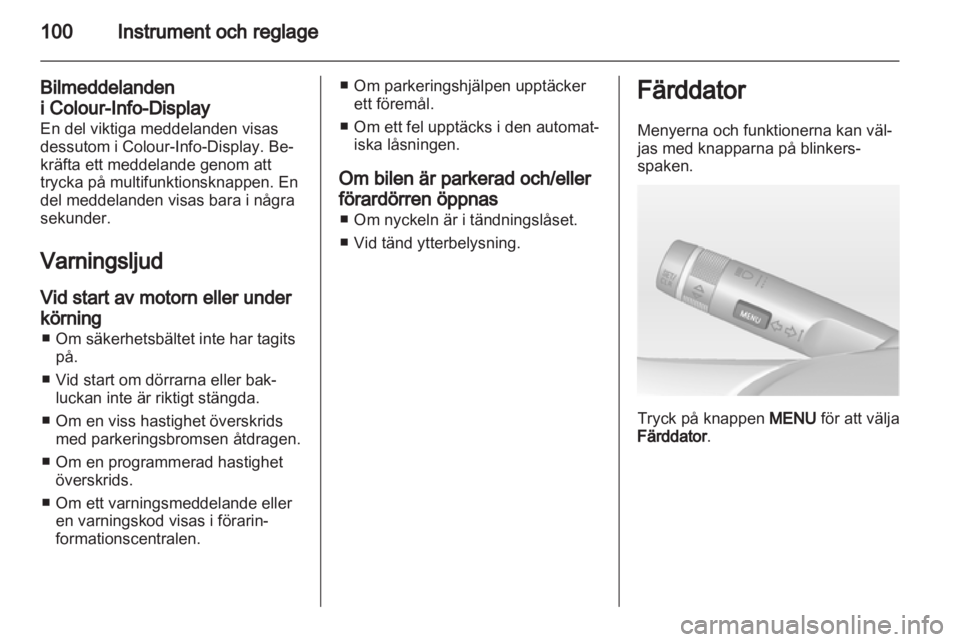 OPEL MERIVA 2011  Instruktionsbok 