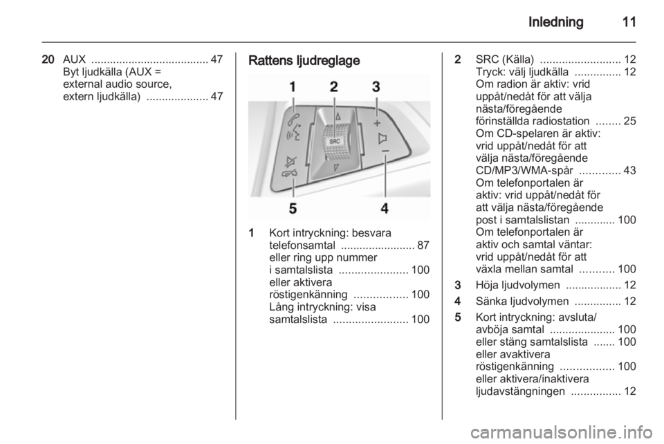 OPEL MERIVA 2011.25  Handbok för infotainmentsystem 