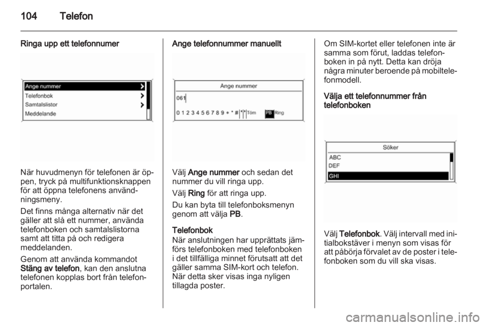 OPEL MERIVA 2011.25  Handbok för infotainmentsystem 