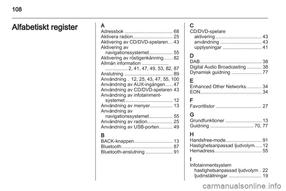 OPEL MERIVA 2011.25  Handbok för infotainmentsystem 