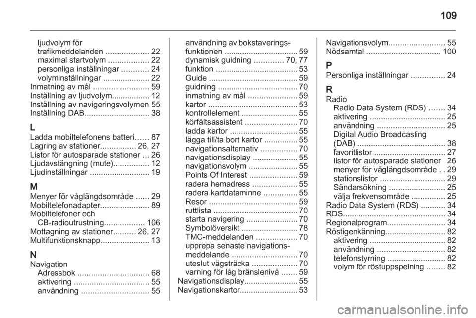 OPEL MERIVA 2011.25  Handbok för infotainmentsystem 