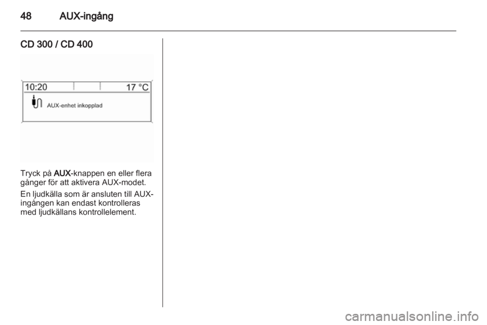 OPEL MERIVA 2011.25  Handbok för infotainmentsystem 