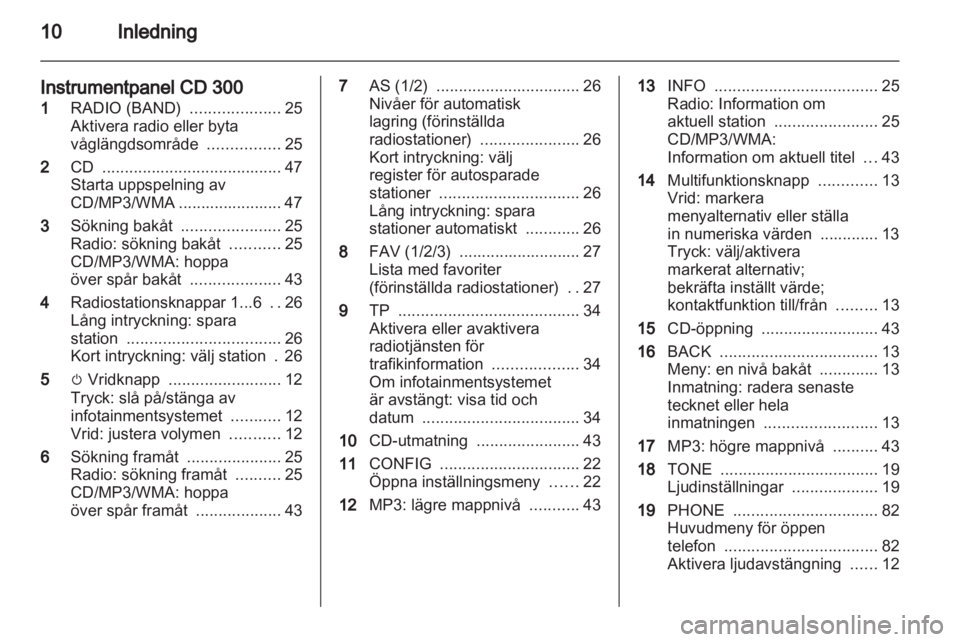 OPEL MERIVA 2011.25  Handbok för infotainmentsystem 