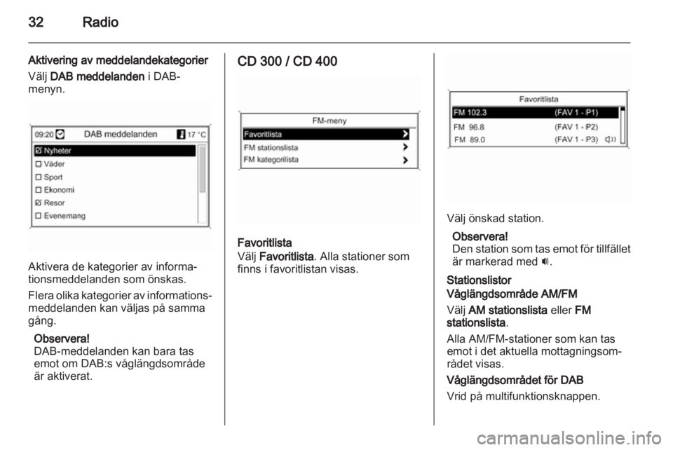 OPEL MERIVA 2011.5  Handbok för infotainmentsystem 