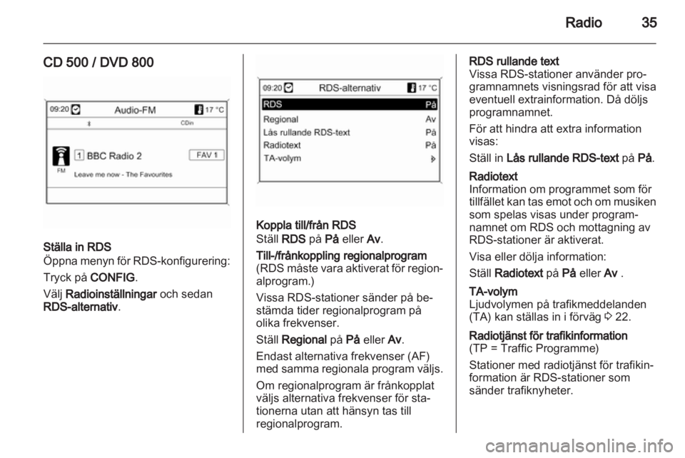 OPEL MERIVA 2011.5  Handbok för infotainmentsystem 