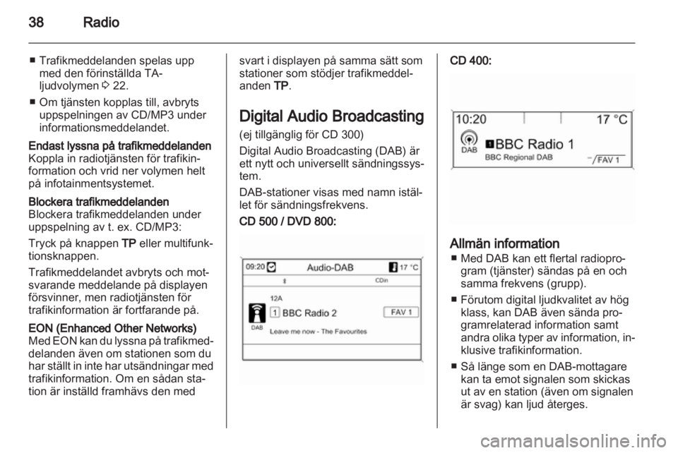 OPEL MERIVA 2011.5  Handbok för infotainmentsystem 