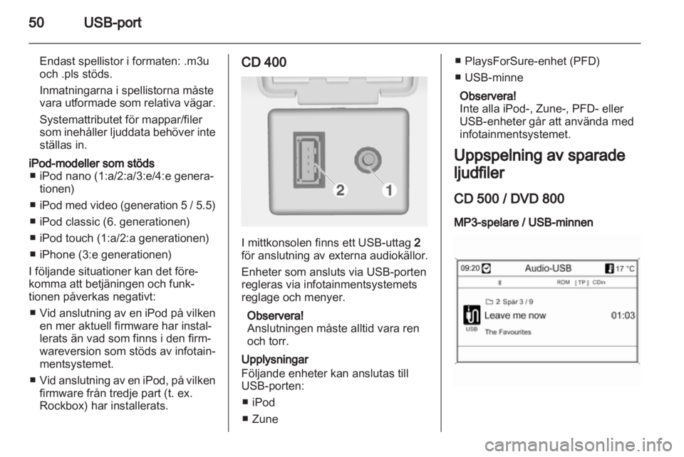 OPEL MERIVA 2011.5  Handbok för infotainmentsystem 